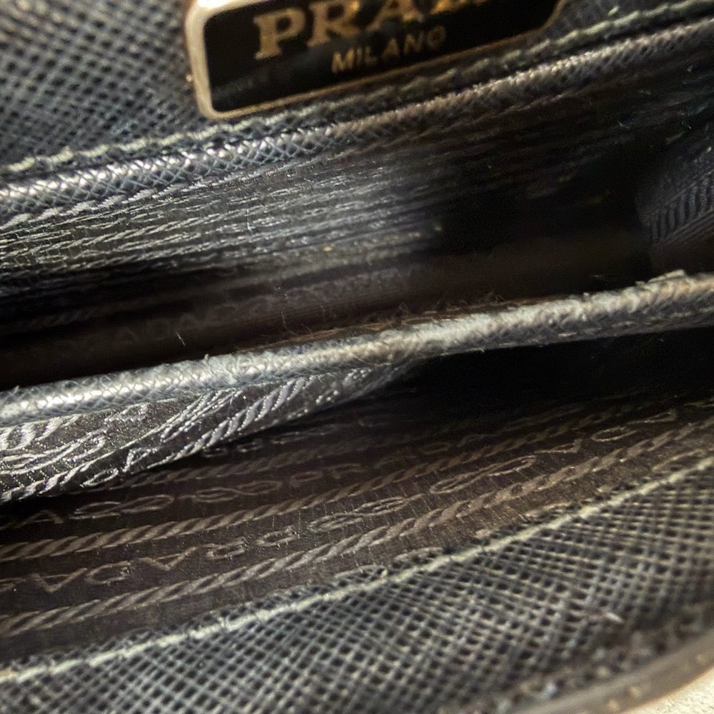 Prada Black Saffiano Leather Bag with Chain Strap. Comes with COA - Picture 14 of 17
